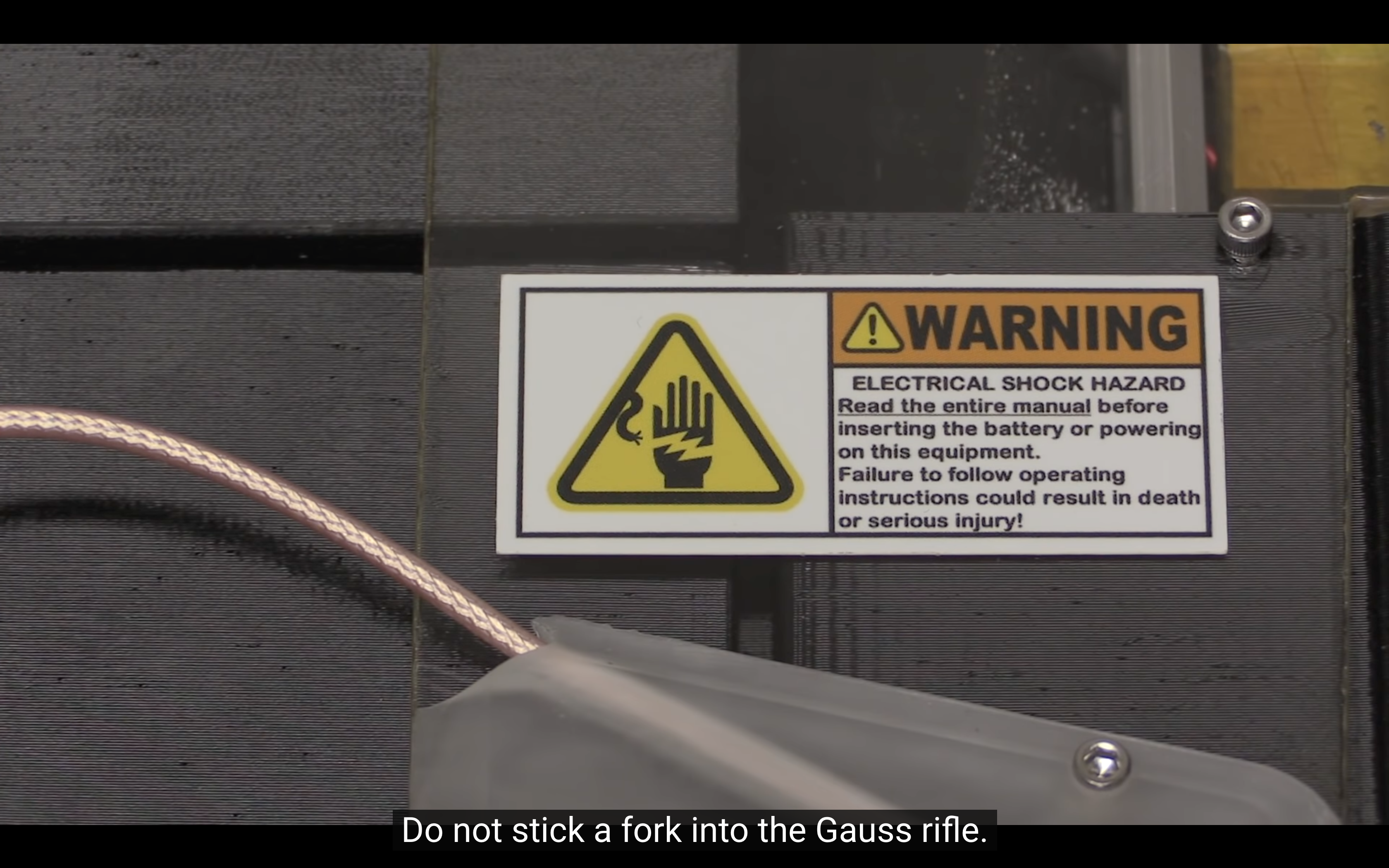 Do not stick a fork into the Gauss rifle.