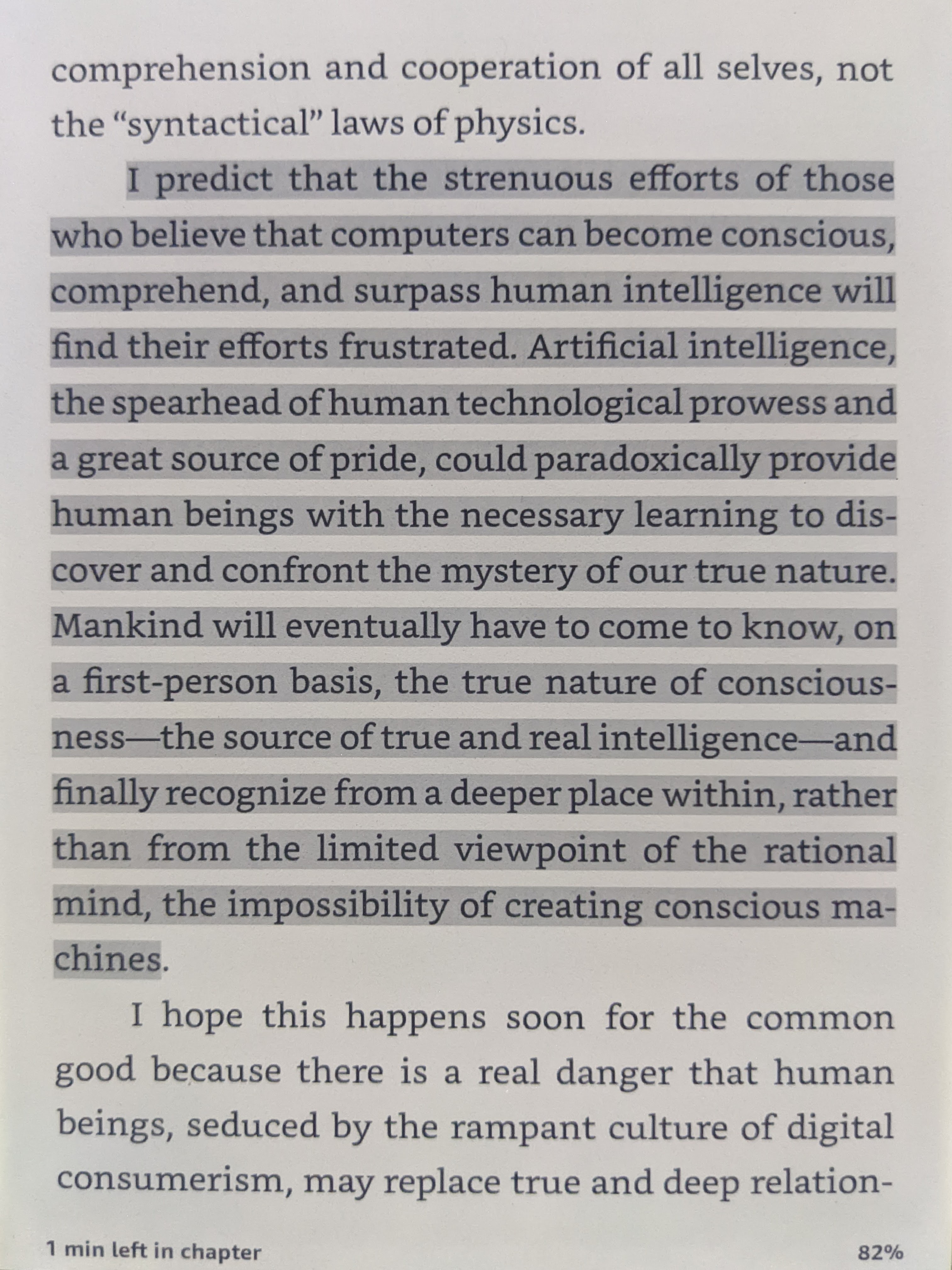 excerpt from a paper by federico faggin on consciousness and artificial intelligence 